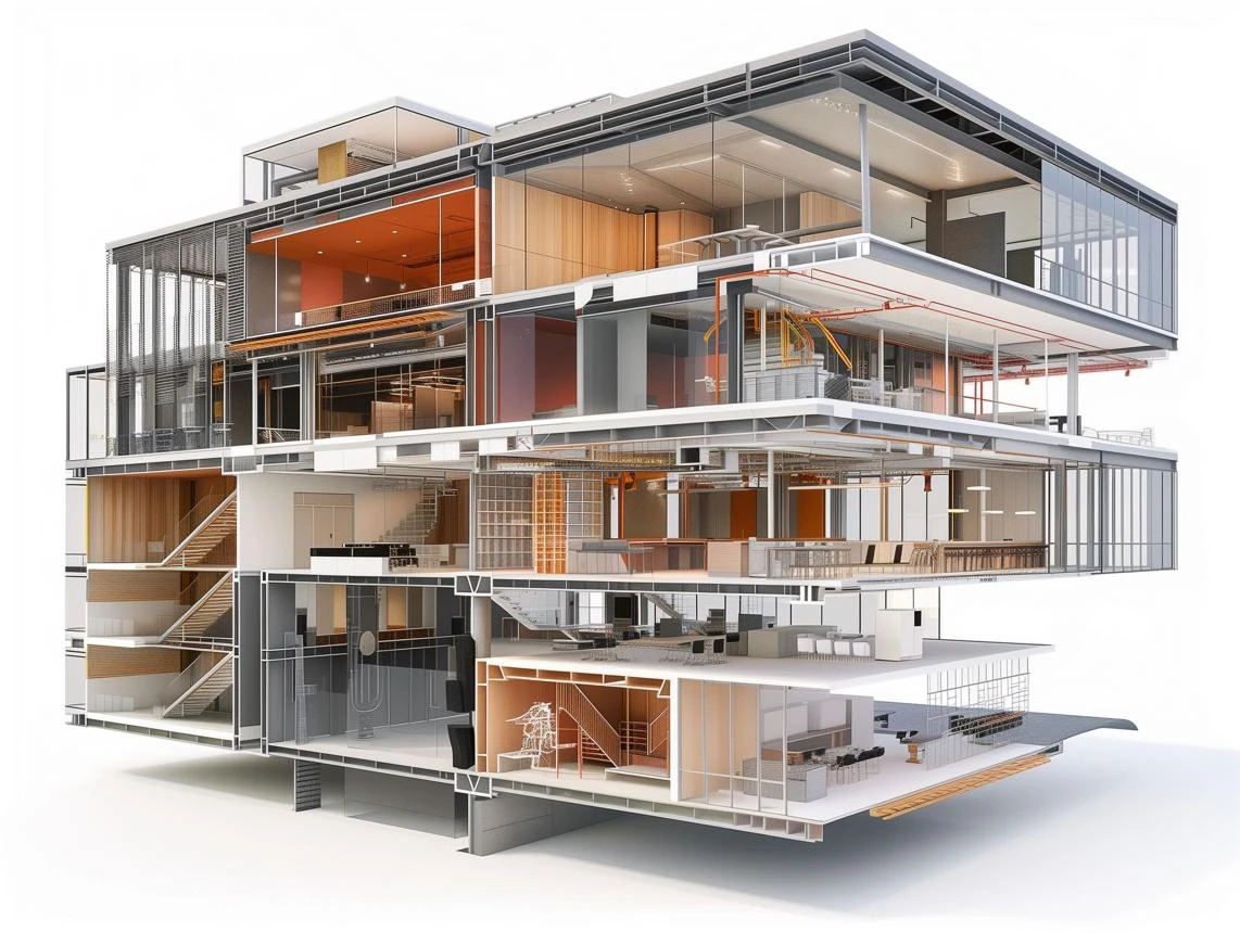 BIM & Building Design — course illustration and design workflow