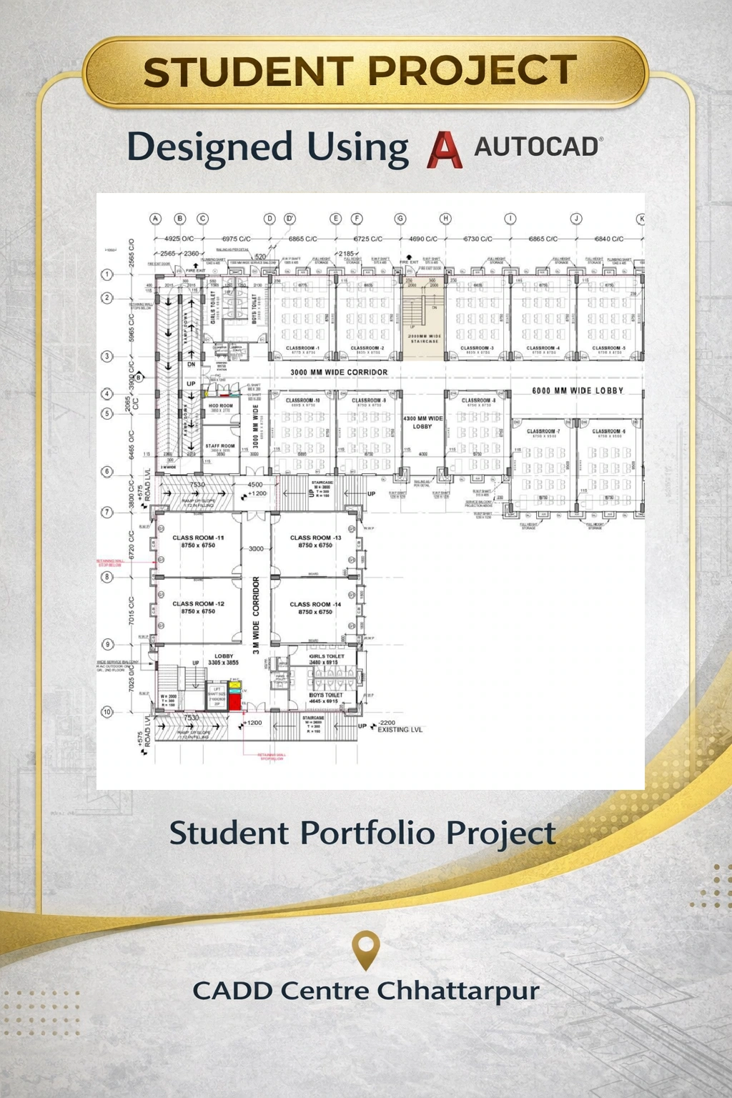Building floor plan — dimensioned architectural drawing